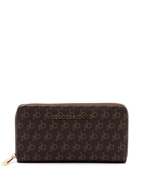 ROCCOBAROCCO MONOGRAM Portefeuille zippé brun - Portefeuilles Femme