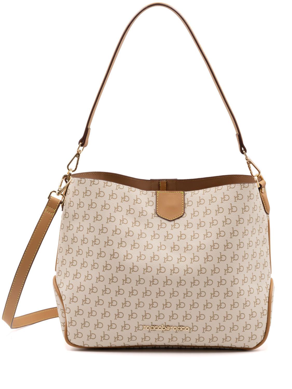 Sac à Main Bandoulière Vintage ROCCOBAROCCO - Similicuir Bleu Nuit - Occasion Parfait État