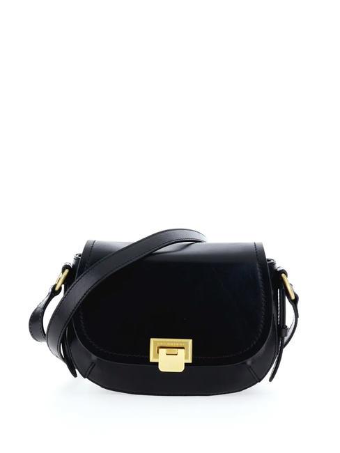 THE BRIDGE FEDERICA  Mini sac bandoulière, en cuir black Gold - Valises Rigides