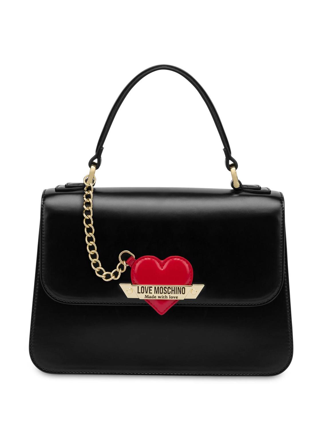 Love Moschino Heart Cahrm Sac A Main Avec Bandouliere Noir Achetez A Prix Outlet