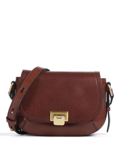 THE BRIDGE FEDERICA  Mini sac bandoulière, en cuir MARRON - Valises Rigides