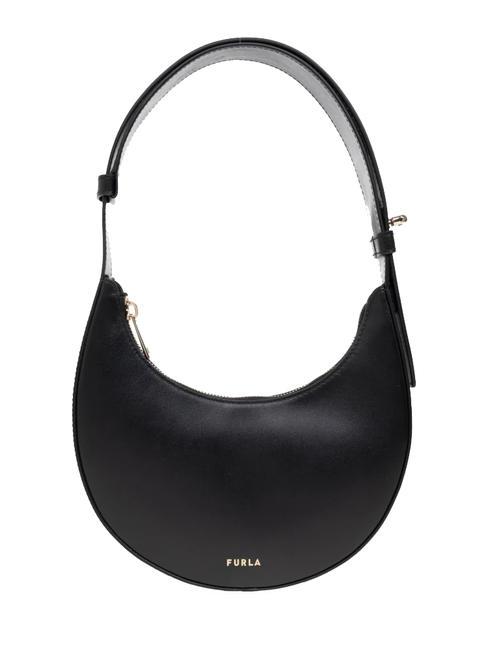 FURLA DELIZIA  Mini sac bandoulière, en cuir Noir - Sacs pour Femme