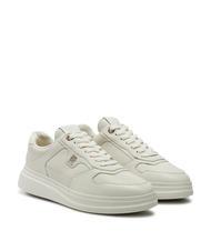 TOMMY HILFIGER LUX POINTY COURT  Baskets en cuir blanc antique - Chaussures Femme - 1