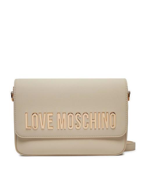 LOVE MOSCHINO LETTERING sac d'épaule Ivoire - Sacs pour Femme