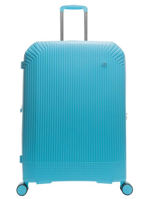 LESAC LIGHT POP 1 Grand chariot extensible bleu d'eau - Valises Rigides