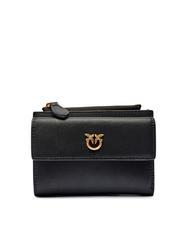 PINKO COMPACT  Portefeuille femme noir-or antique - Portefeuilles Femme - 1