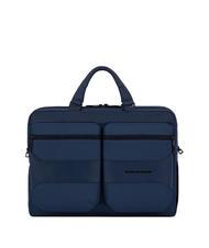 PIQUADRO CAMPIONARIO - GIO Mallette en cuir et tissu pour ordinateur portable 15,6" - Porte Documents Travail