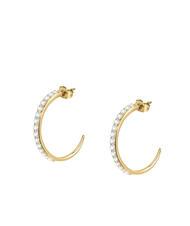 MORELLATO POETICA Boucles d'oreilles demi-cercle avec cristaux - Boucles d'oreilles
