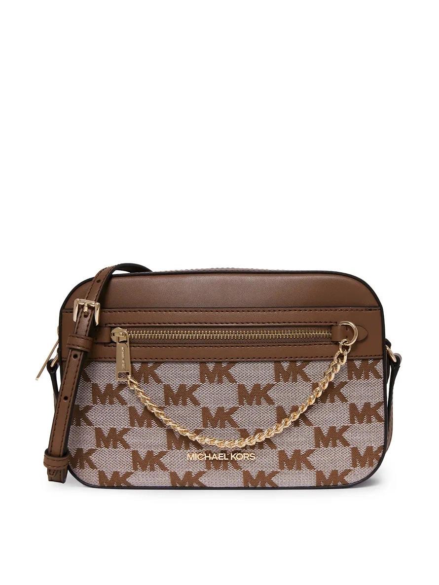 Michael Kors Jet Set Logo Sac Bandoulière En Jacquard Bagage - Main Image