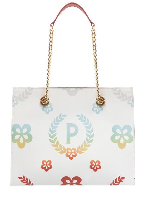 POLLINI HERITAGE  Sac shopping avec imprim&eacute; int&eacute;gral blanche - Sacs pour Femme