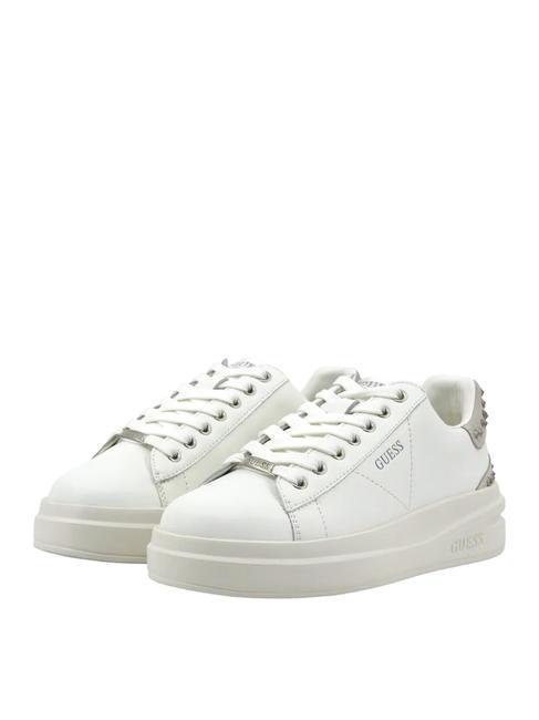 GUESS ELBINA Baskets en cuir avec clous BLANC / OUI - Chaussures Femme