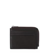 PIQUADRO TAG Porte-cartes zipp&eacute; MORO - Portefeuilles Homme - 1