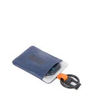 PIQUADRO URBAN  Porte-cl&eacute;s en cuir, avec connecteur bleu gris - Porte-cl&eacute;s - 1