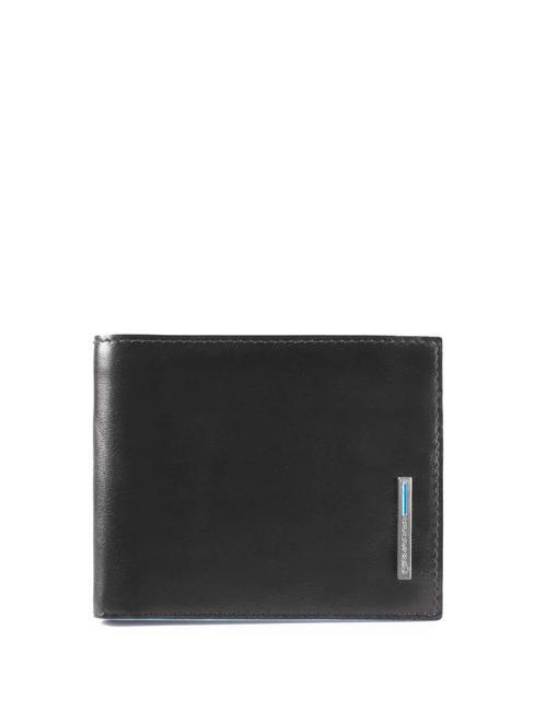PIQUADRO BLUE SQUARE  Portefeuille moyen en cuir noir - Portefeuilles Homme
