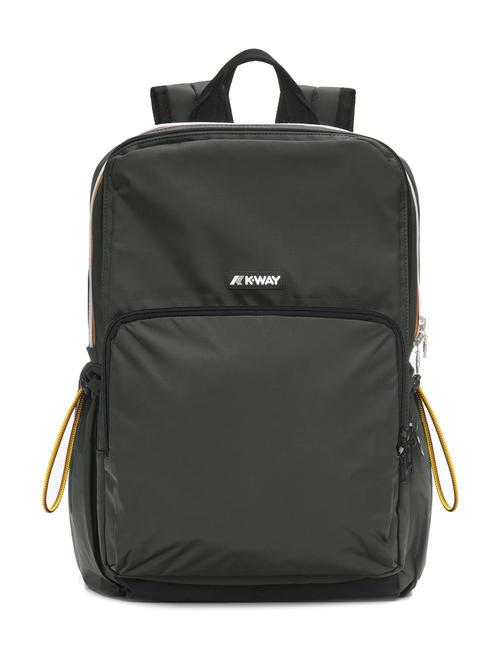 KWAY GIZY Sac à dos en nylon pour ordinateur portable 15" vert noirâtre - Sacs à dos pour ordinateur portable