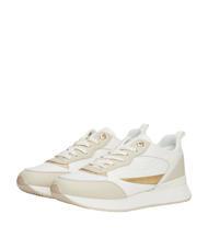 TOMMY HILFIGER MONOGRAM RUNNER Baskets ivoire/gris fant&ocirc;me/noir - Chaussures Femme - 1