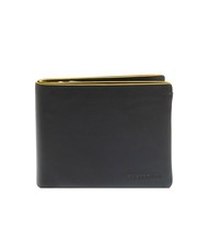 MOMO DESIGN BICOLOR Porte-monnaie en cuir noir jaune - Portefeuilles Homme - 1