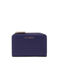 COCCINELLE METALLIC SOFT Petit portefeuille en cuir textur&eacute; - Portefeuilles Femme
