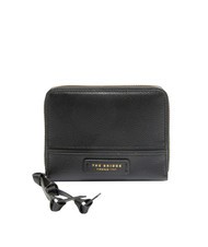 THE BRIDGE DOMITILLA Portefeuille moyen en cuir zippé sur tout le pourtour black Gold - Portefeuilles Femme - 1