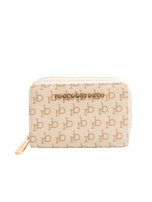 ROCCOBAROCCO MONOGRAM  Portefeuille zippé blanc - Portefeuilles Femme