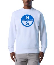 NORTH SAILS BASIC Sweat-shirt à col rond avec logo imprimé blanc - Pulls molletonnés - 1