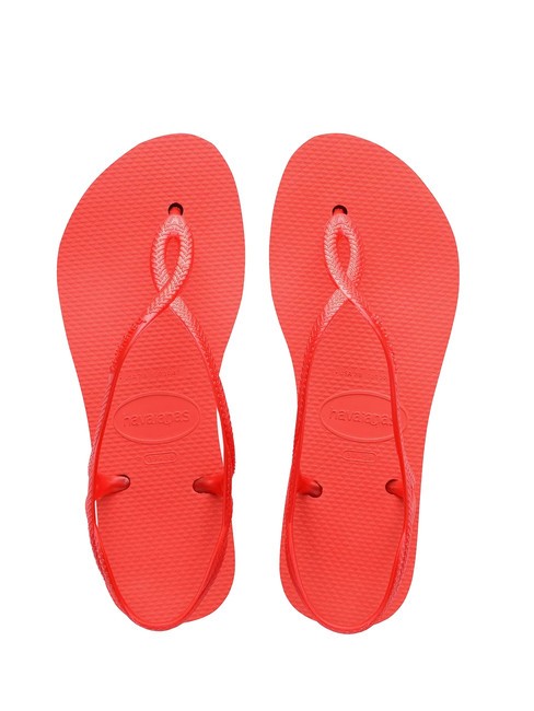 HAVAIANAS LUNA FLATFORM Sandale tongs à plateforme saumon - Chaussures Femme