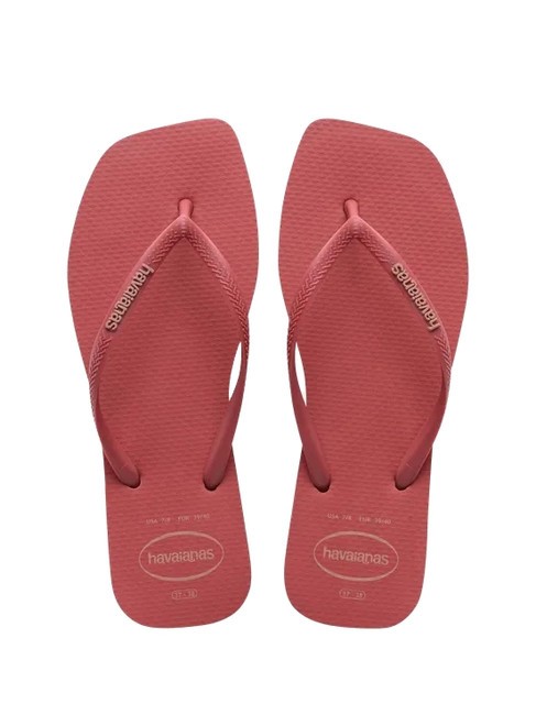 HAVAIANAS SQUARE LOGO Tongs Pau Brésil - Chaussures Femme