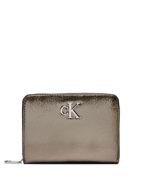 CALVIN KLEIN CK JEANS MINIMAL MONOGRAM  Portefeuille moyen bronze à canon - Portefeuilles Femme