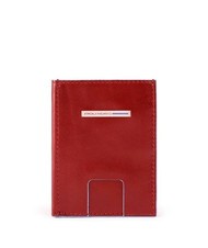 PIQUADRO CAMPIONARIO - BLUE SQUARE Porte-cartes de cr&eacute;dit en cuir ROUGE - Portefeuilles Homme - 1
