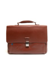 PIQUADRO CAMPIONARIO - BLUE SQUARE OUT Mallette en cuir pour ordinateur portable 15" MARRON - Porte Documents Travail - 1