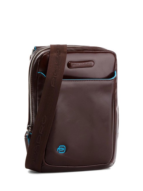 PIQUADRO Sac BLUE SQUARE, support de tablette, en cuir ACAJOU - Sacs en Bandoulières pour Homme