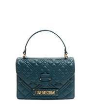 LOVE MOSCHINO QUILTED Sac porte-documents avec bandouli&egrave;re &eacute;meraude - Sacs pour Femme - 1
