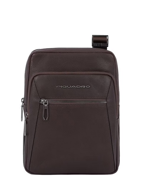 PIQUADRO RHINO Sac bandoulière en cuir pour iPad 11" MORO - Sacs en Bandoulières pour Homme