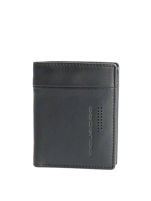 PIQUADRO URBAN  Portefeuille vertical en cuir Noir - Portefeuilles Homme