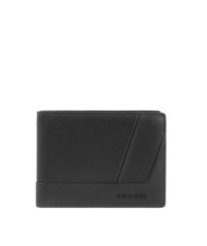 PIQUADRO CARL Portefeuille en cuir avec porte-monnaie Noir - Portefeuilles Homme - 1