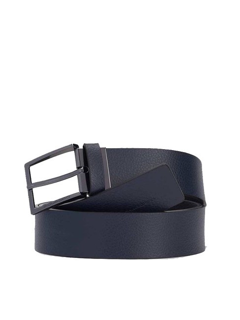PIQUADRO MODUS RESTYLING Ceinture réversible en cuir noir / bleu - Ceintures