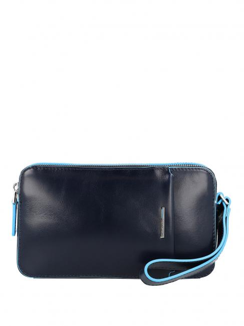 PIQUADRO BLUE SQUARE Pochette en cuir bleu - Sacs pour Femme