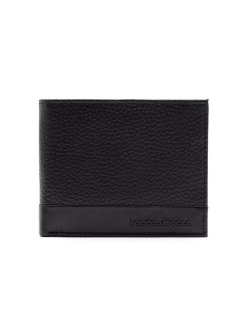 ROCCOBAROCCO ROBERT Porte-monnaie en cuir noir - Portefeuilles Homme