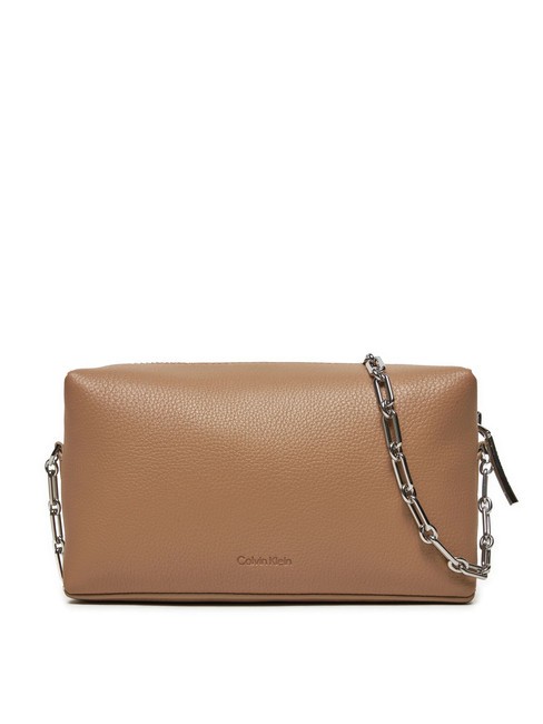 CALVIN KLEIN CK PLAQUE Mini sac porté épaule en chaîne amphore - Sacs pour Femme