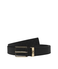 TOMMY HILFIGER TH SQUARE MONOGRAM Ceinture en cuir le noir - Ceintures - 1