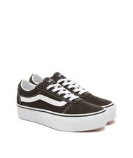 VANS WARD PLATFORM Baskets hautes noir blanc - Chaussures Femme - 1