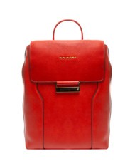 PIQUADRO W99  Sac &agrave; dos en cuir ROUGE - Sacs &agrave; dos pour ordinateur portable - 1