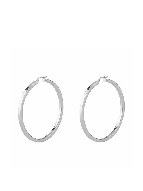 GUESS HOOPS I DID IT AGAIN Boucles d'oreilles créoles fines ARGENT - Boucles d'oreilles