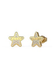 GUESS STUDS PARTY Boucles d'oreilles &eacute;toiles avec cristaux or jaune - Boucles d'oreilles - 1
