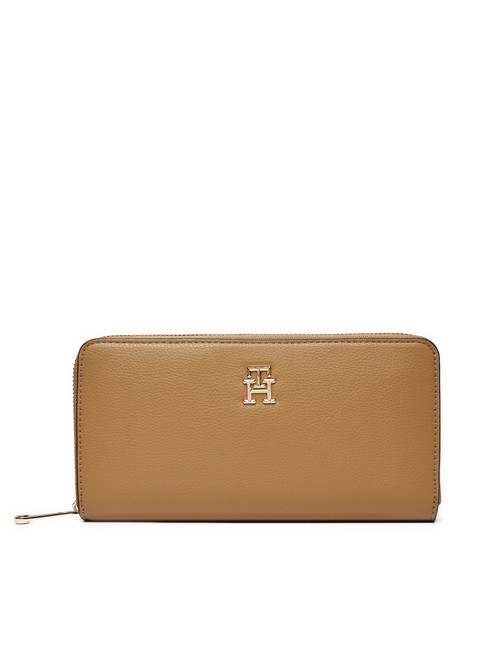 TOMMY HILFIGER TH SOFT LOGOTAPE Portefeuille zippé toile safari - Portefeuilles Femme