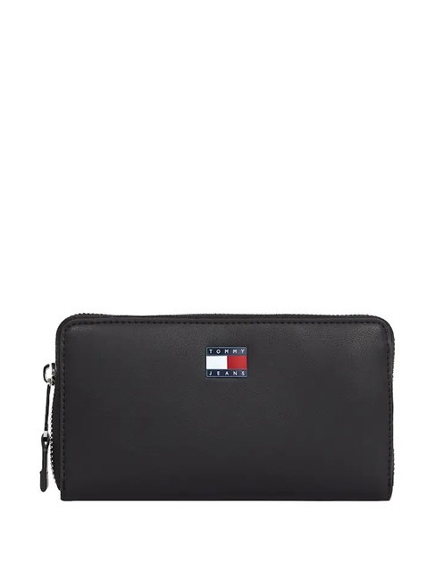 TOMMY HILFIGER TOMMY JEANS ESS MUST  Portefeuille zippé le noir - Portefeuilles Femme