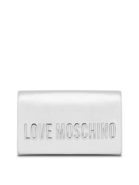 LOVE MOSCHINO BOLD LOVE Pochette avec bandoulière en chaîne argent - Sacs pour Femme