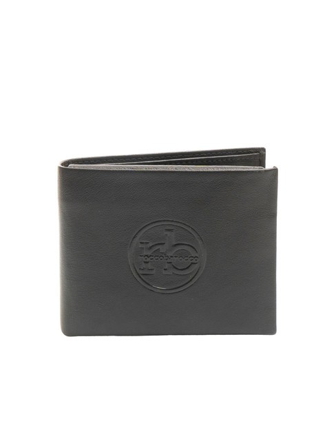 ROCCOBAROCCO ROUND Portefeuille en cuir à rabat marron foncé - Portefeuilles Homme