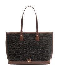 ROCCOBAROCCO FRIDA Sac shopping en tissu jacquard chocolat - Sacs pour Femme - 1
