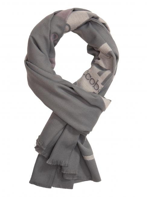 ROCCOBAROCCO RB Écharpe avec logo all-over gris foncé - Écharpes